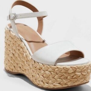 NWT Universal Thread Women's Alisha Platform Wedge Heels Memory Foam Insole 7.5